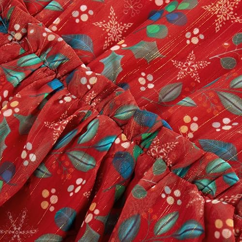 Image of GRACE KARIN Girls Fall Long Sleeve Dress Formal Party Holiday Smocked Waist Midi Dresses 5-12Years