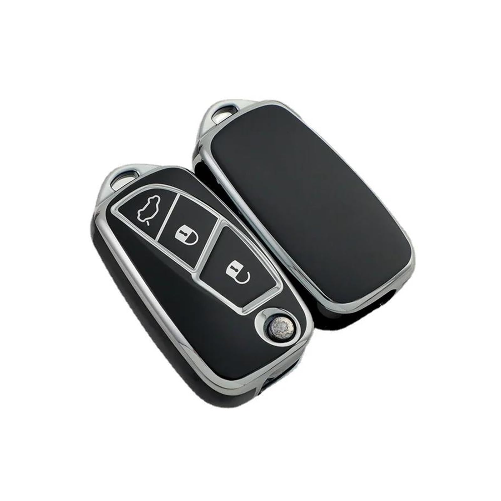 STRIVING BIRD Car Key Cover For F&ord Ka For Fiat 500 500c 500L 500x Ducato For Grande Punto For Tipo Bravo For Stilo For Panda Lancia Musa Pop Abarth 595 Car Key Case Cover (White cover,C)