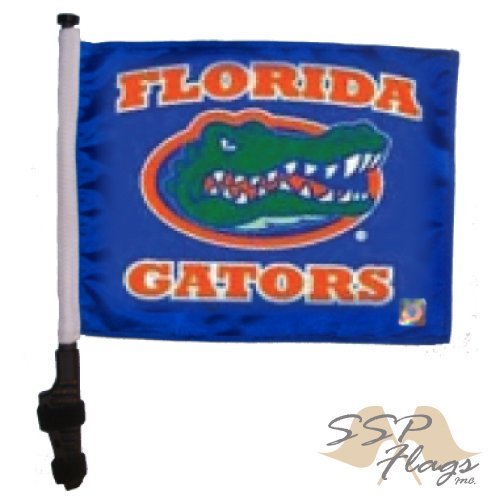 Florida Gators Blue Flag with SSP Flags Pole and EZ On & Off Bracket