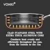 VONIKI Hybrid Tri-ply Stainless Steel Cookware Set, Pots And Pans Set Non Stick with Steamer Basket, Non Toxic Induction Cookware, Kitchen Cookware Sets PFOA & PTFE Free, Dishwasher and Oven Safe #2