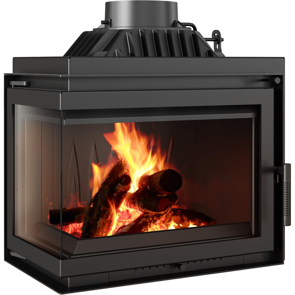 KRATKI Gusseisen Kamin 8kW Simple Kamineinsatz BImSchV Stufe 2, Eco-Design