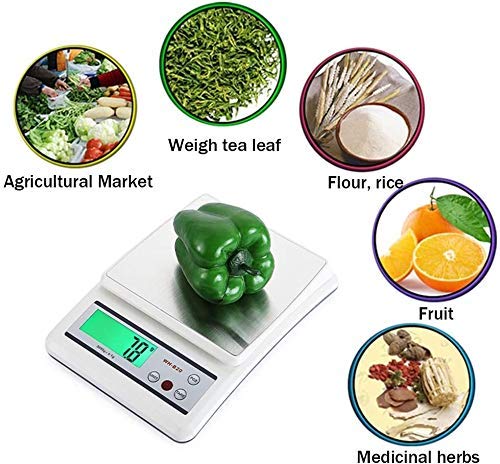 Báscula Electrónica Precisión Alta Acero Inoxidable 10000g miniatura 5