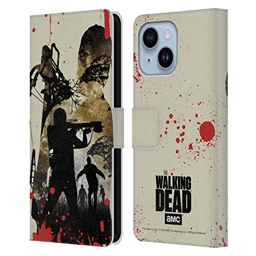 Étui Walking Dead Daryl pour iPhone 14 Plus coque portefeuille cuir