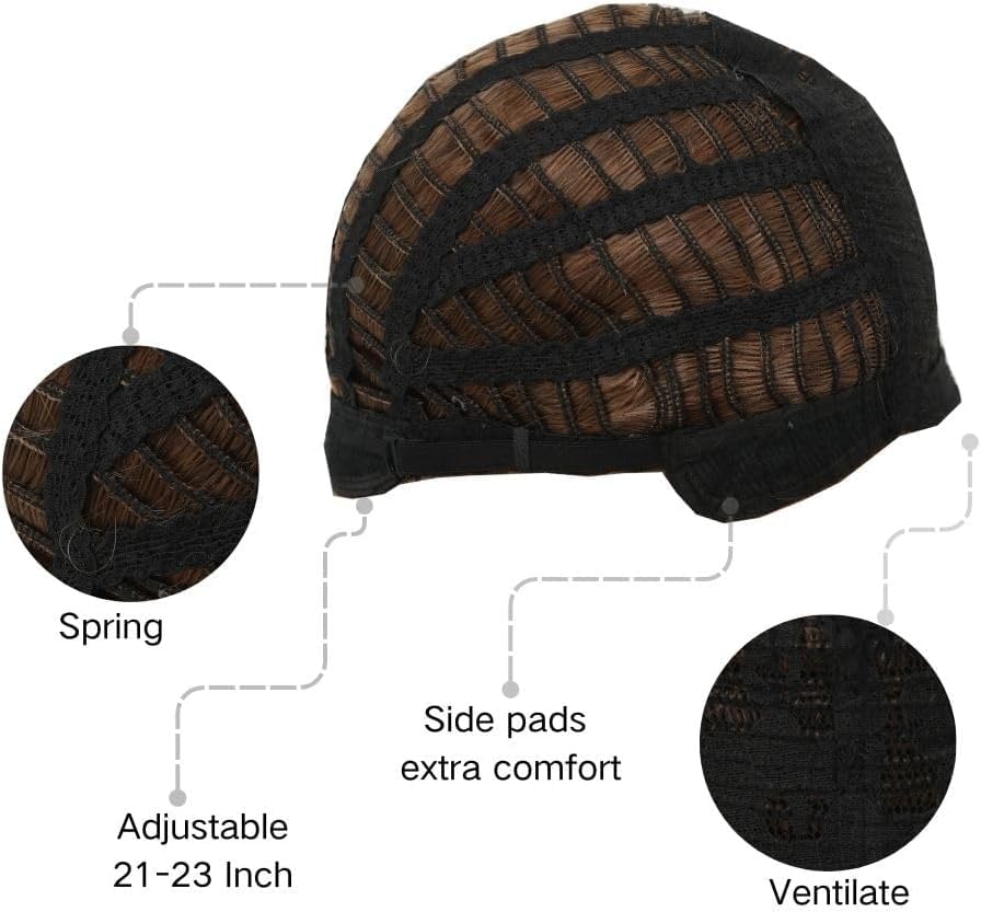 Mens Brown Short Wigs Side Part Natural Synthetic Hair Wigs Daily Costume Wig for Male Guy - Image 7