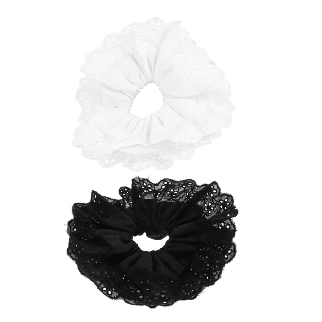 Healeved 8piezas Coleteros De Encaje Oversized Para Mujer y Niña Accesorios De Pelo Gran Elasticidad y Diseño Doble