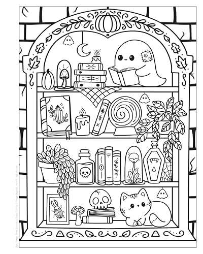Image of Hauntingly Happy Coloring: Creepy Kawaii Designs to Bring to Life (Design Originals) Coloring Book for All Ages with Disturbing Little Creatures So Creepy, They're Cute - Ghosts, Vampires, and More