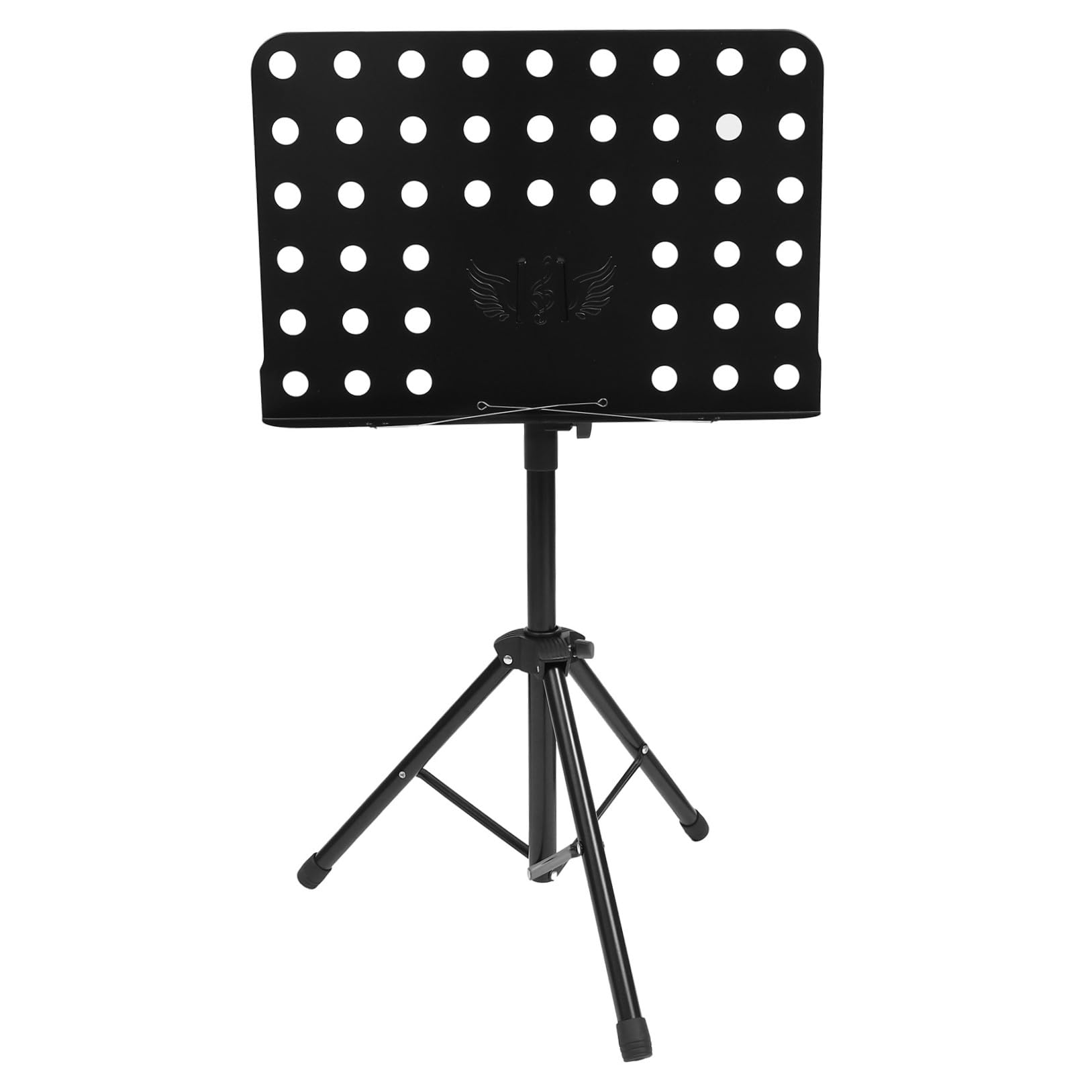 Atril de Partituras Plegable y Portátil de Acero para Libros de Música, Color Negro, Adecuado para Guitarras y Presentaciones