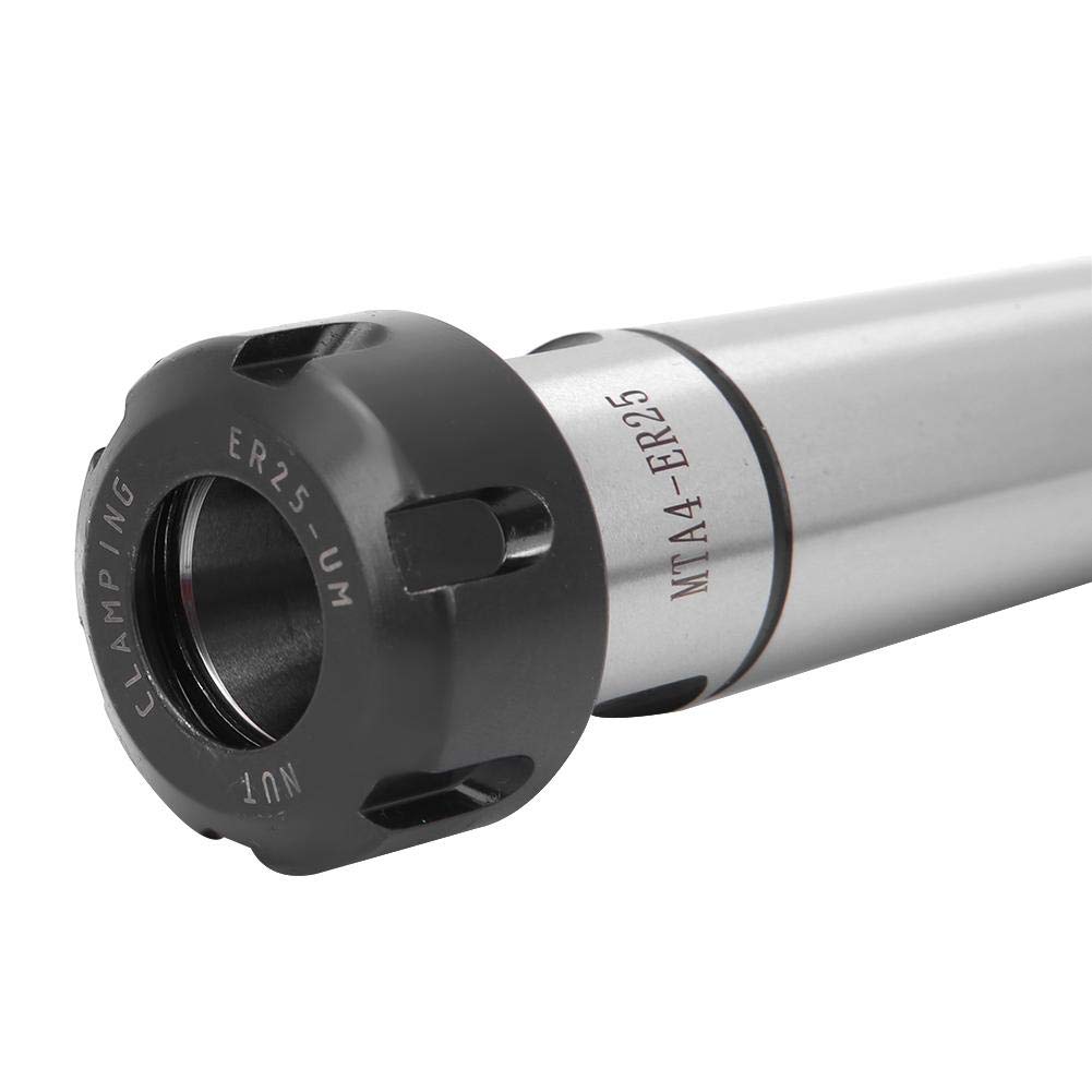Supporto per Gambo per Pinza Chuck, Acciaio Al Carbonio Coda Piatta Supporto per Codolo Conico Morse per Fresatrice MTA4-ER25/MTA4-ER20/MTA4-ER16(MTA4-ER25),Portautensili Di