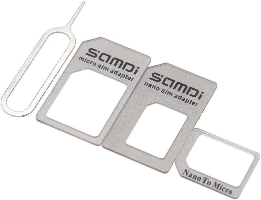 Sim Card Adapter Kit Includes Nano Sim Adapter/Micro Sim Adapter/Needle/Storage Sheet, Pack of 1