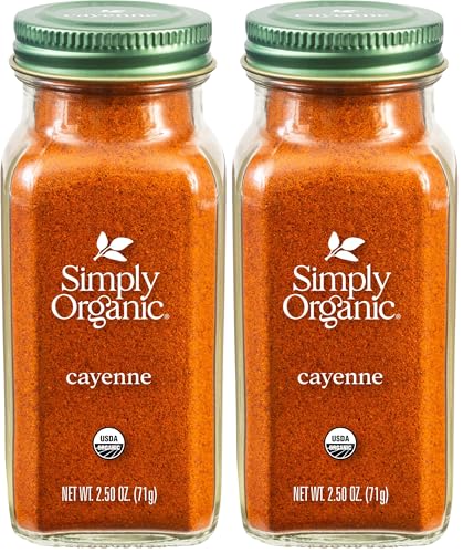 Image of Simply Organic Cayenne Pepper, 2.89 Ounce, Pure, Organic Cayenne Peppers, No GMO's, Kosher Certified (Pack of 2)