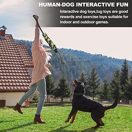 Interactive Dog Tug Toy,Indestructible Dog Toys For Aggressive Chewers,Tough Squeaky Dog Rope Toys For Training,Tug Of War Dog Toy Balls For Medium & Large Dogs #TOP6
