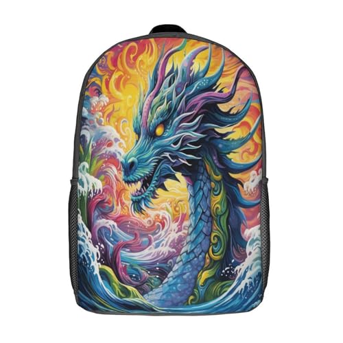 Sac d'école dragon 3D de 17 pouces pour soulager le dos des enfants
