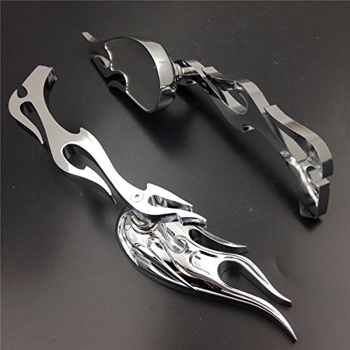 Miniatura 5 de Espejo de correr SMT-cromado compatible con Honda Kawasaki Suzuki Hayabusa Yamaha R1 R6 Flame [B00RUDVITM]