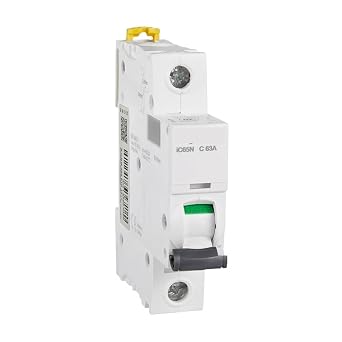 Circuit Breaker, Acti9 iC65N 1P MCB Miniature Circuit Breaker C 1A 2A 3A 4A 6A 8A 10A 16A 20A 25A 32A 40A 50A 63A6a