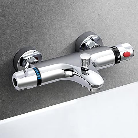 Grifo Termostático Bañera Hausharbor con Botón de Seguridad 38℃ Cover