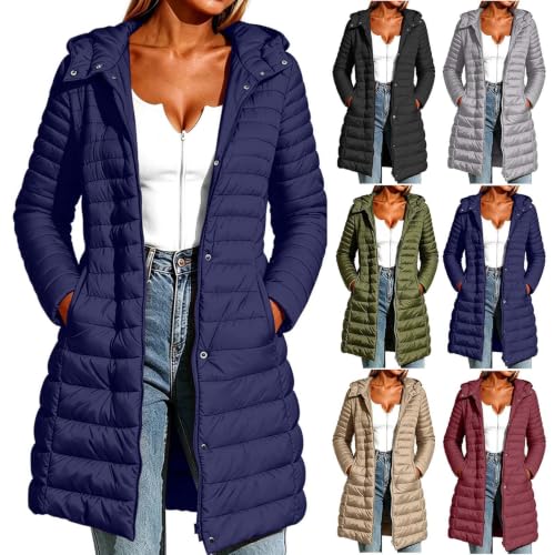 YRAETENM Winter Coats for Women Mid Length Lightweight Down Quilted Jackets - image 1