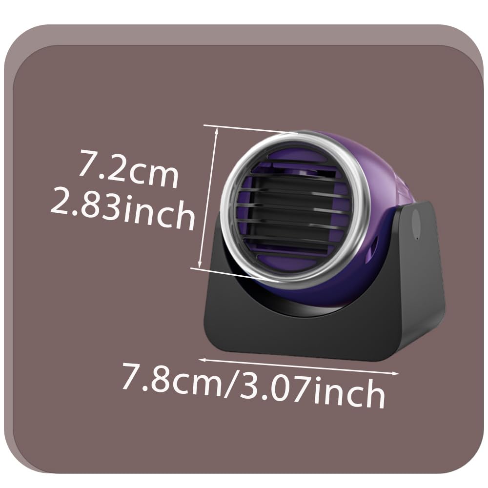 12V Autoheizlüfter Aus Feuerfestem ABS PC Frontscheibenentfeuchter ,Violett | Einstellbarer Luftstrom Heizen Kühlen, geräuschloser Lüfter, 12V Anschluss kompatibel mit alle gängigen Fahrzeuge