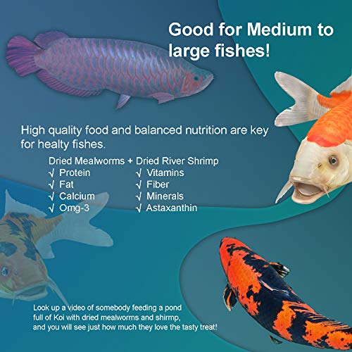 Amzey Shrimp & Mealworms 100% Non-GMO Dried Mealworms - High-Protein Meal Worm Treats - Perfect for Your Chickens, Ducks, Wild Birds, Turtles, Hamsters, Fish and Hedgehogs - Image 4