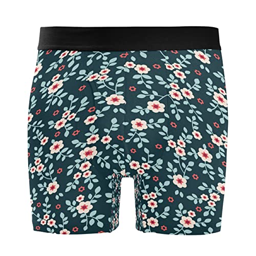 Calzoncillos bóxer para hombre Vnurnrn con acabados premium de tacto seda floral