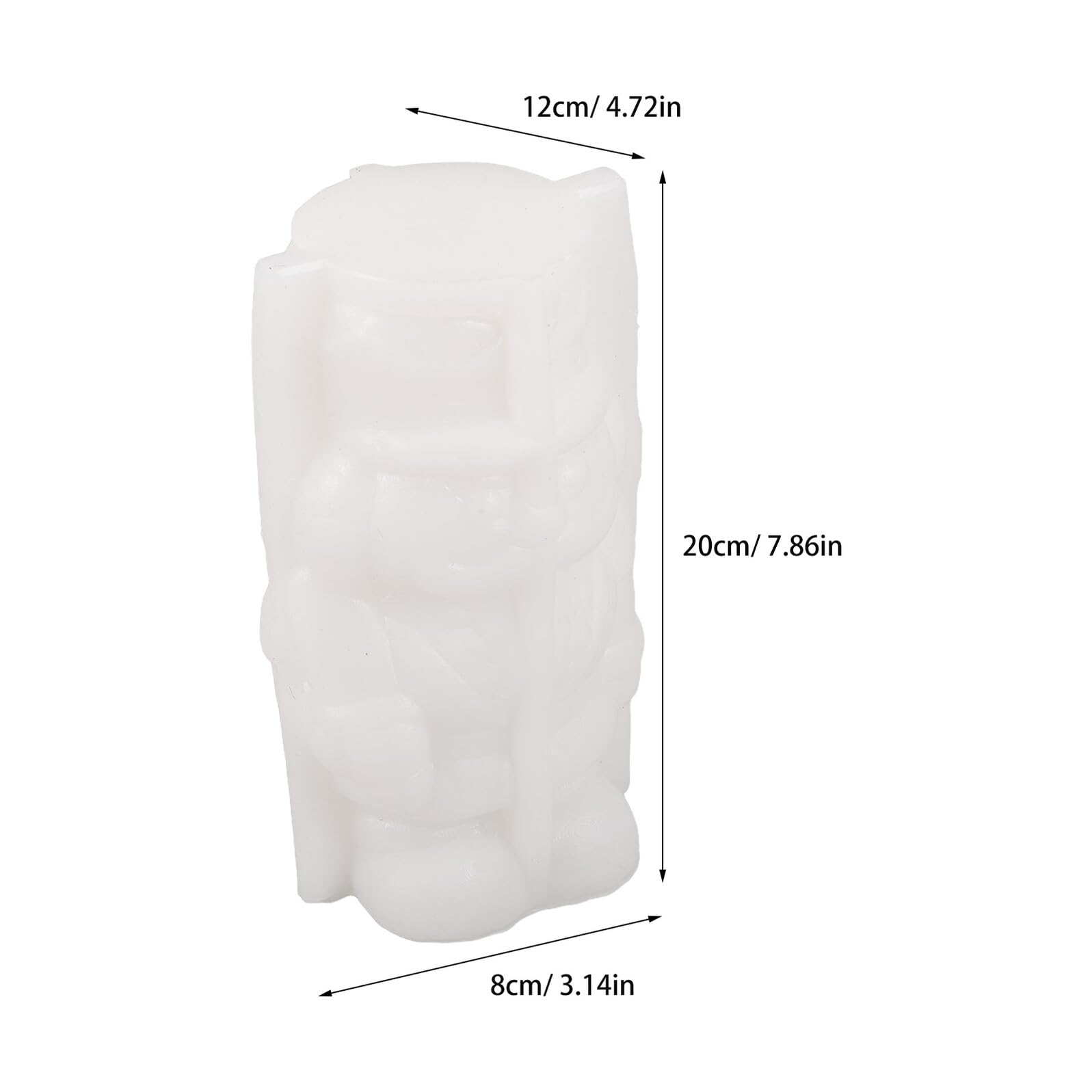 Moule à Bougie Silicone Grand Format de Soldat Casse-Noisette, Résistant la Chaleur, pour Bougies DIY de Noël, Pâques et Saint-Valentin, Moule Conique Polyvalent pour Résine