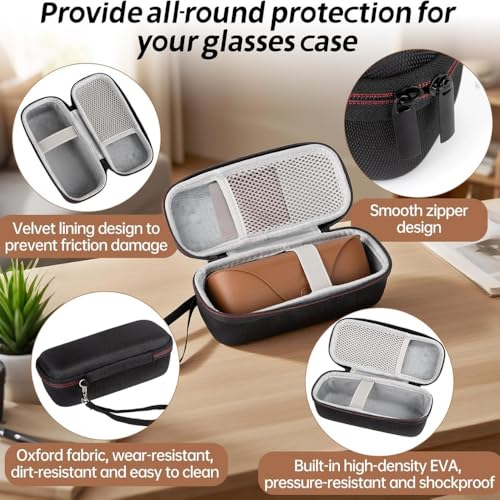 Image of yantralay Hard Protective Case for Ray Ban-Meta Smart Glasses | Compatible with Wayfarer Skyler Headliner & Charging Box | Meta Glass Accessories