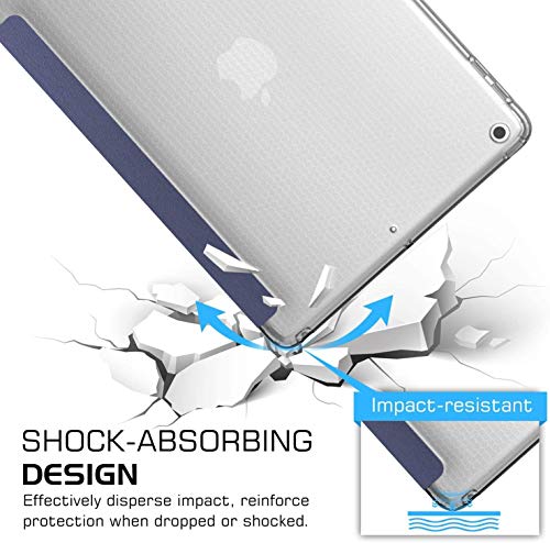 Image of DuraSafe Cases for iPad 8.3 Inch Mini 6th [ Mini 2021 6 Gen ] A2567 A2568 A2569 MK7M3HN /A MLWL3HN /A MK7R3HN /A MK7P3HN /A MLWR3HN /A MK7X3HN /A MK7V3HN /A MK893HN /A MK8E3HN /A Smart Flip Case - Navy Blue