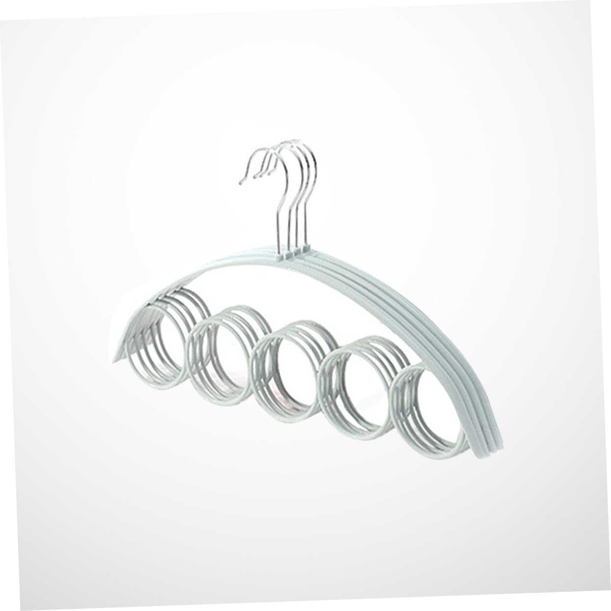 PRETYZOOM Rutschfester Kleiderschrank Organizer mit 5 Ringen Multifunktions-Haken für Krawatten, Schals, Gürtel, platzsparend, Kleiderbügel für Haus und Garderobe