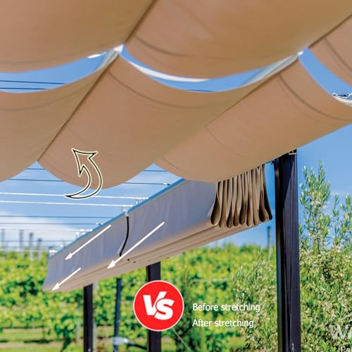 Voile d'ombrage rétractable anti chaleur pour pergola et terrasse