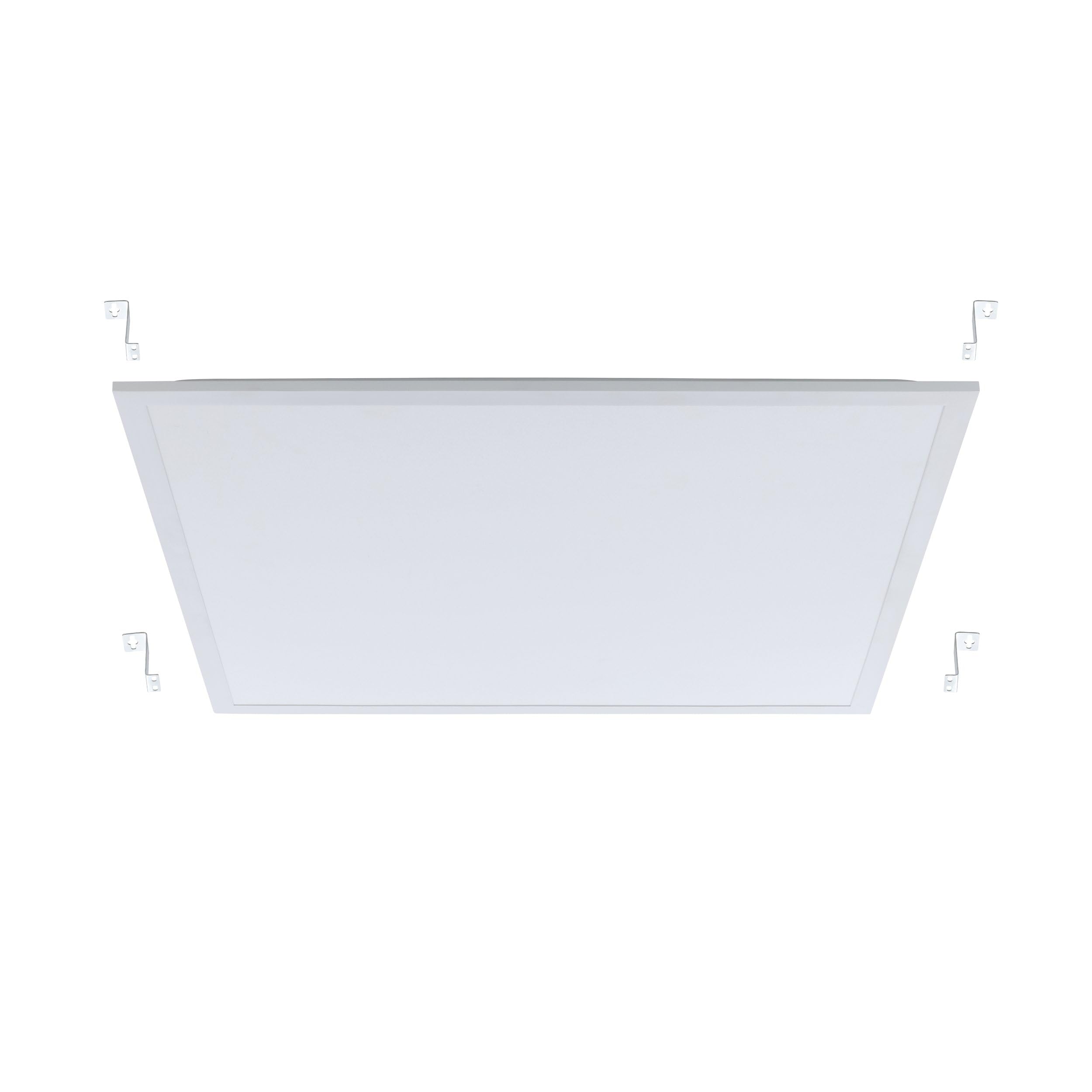 Eglo Panneau LED Rabassa, plafonnier pour plafond modulaires, lampe de | plafond pour bureau et cuisine, luminaire en aluminium et plastique blanc, blanc neutre, 60x60 cm