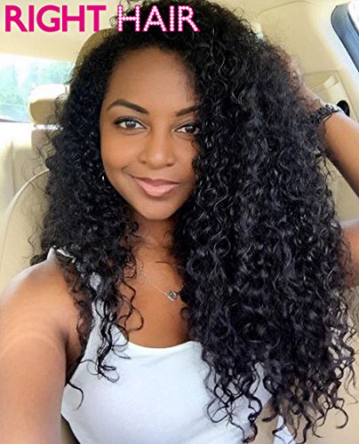 Right Hair Indian Remy Human Hair Lace Front Wigs Deep Curly For Black Women (#2 darkest brown 18inch)