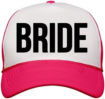 Classy Bride Bride Trucker Hat Neon Pink and White