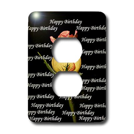Joyeux anniversaire 2 prises cache plaque murale usée pour deco festive propre - 3