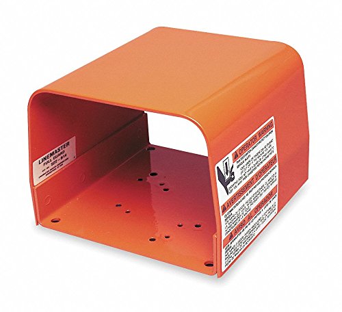 LINEMASTER Orange Steel Foot Switch Guard, 6" Length, 6" Width, 4-1/2" Depth