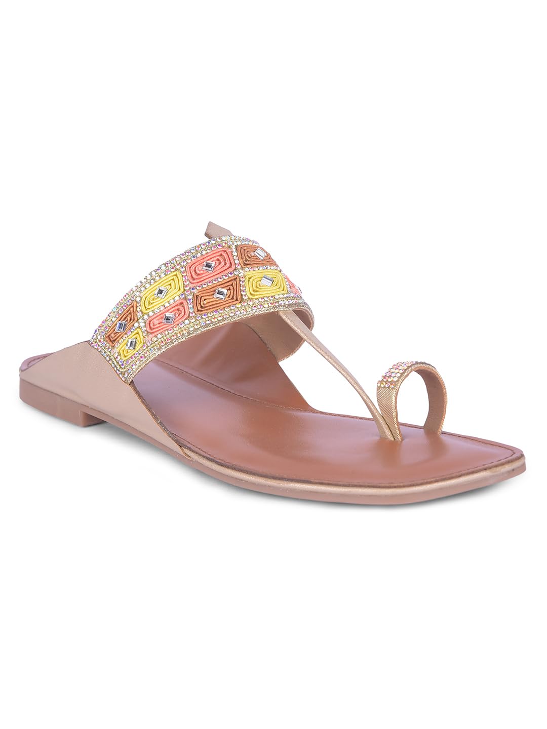 Women Fashion Thong Flat Slipper With PU Upper | TPR Sole Thond Flat Slipper For Women|Women's Comfortable & Latest Design Thong Slipper-image-37