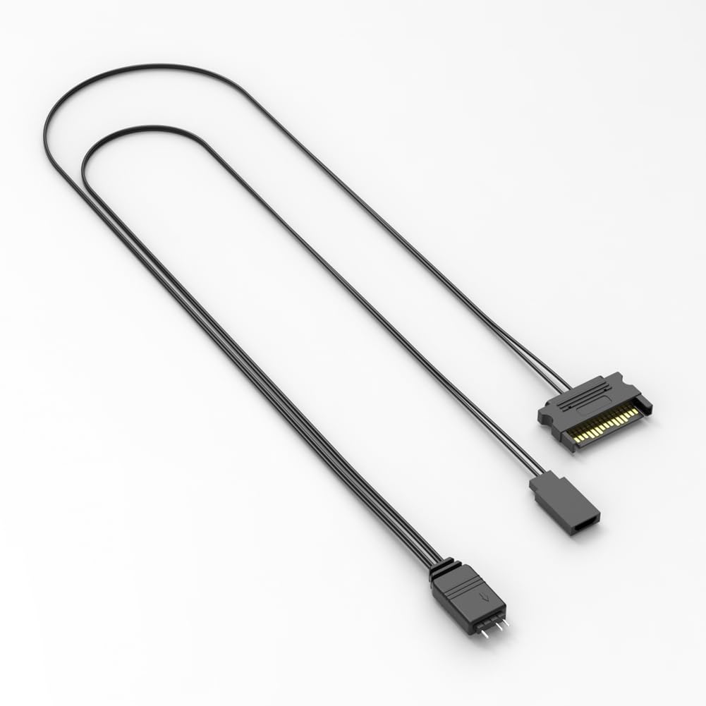 auf ARGB Beleuchtungs-Adapterkabel Computer ARGB Controller auf ARGB Reset Power Kabel PC Manueller Reset Controller Schwarz