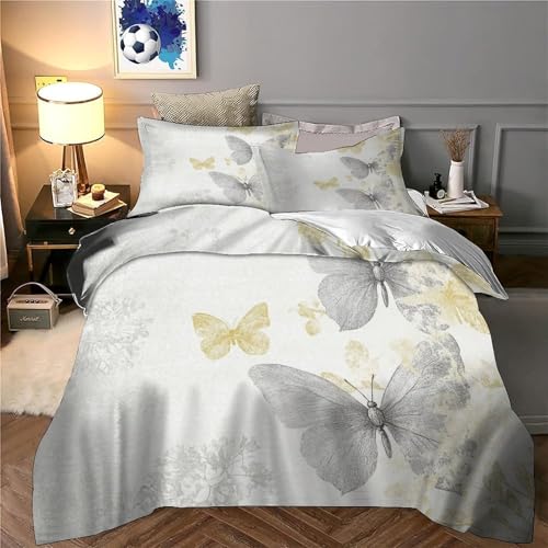Housse de couette 220x240 papillon en microfibre premium avec impression 3D haute définition - 6