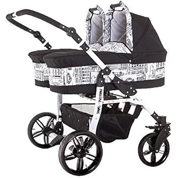 duo stars twin pram