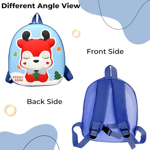 Image of Bembika School Bag The Perfect Children Backpack and School Bags for Kids Compact Stylish Backpack for Kids Exceptional-Quality Kids Kindergarten Backpack and Travel Backpack- (Deer|Blue)