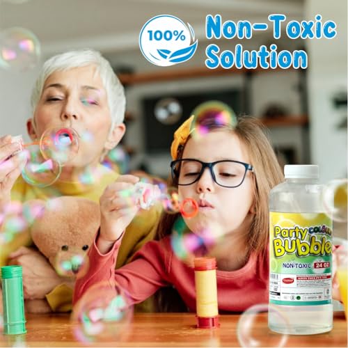 Image of Aditi Toys Bubble Liquid Solution Bottle, 1500ml of Colorful Bubbles Solution, Bubble Refill Bottle, Bubble Maker Liquid for Guns & Camera for Kids Above 3 Years, BIS Approved (Pack of2)