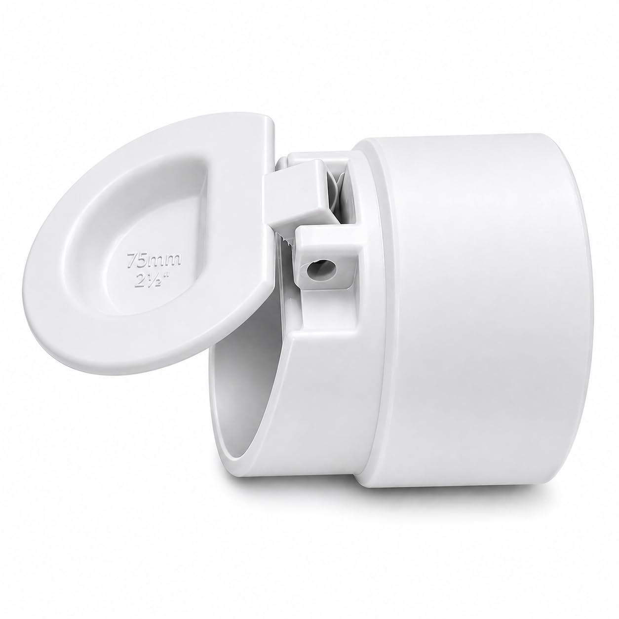 DEHRAN PVC Back Flow Valve, 2.5 Inch (75mm), Non Return Flap Gate Valve for 75mm Outer Diameter Pipe Fitting, Water Control (Set of 1 Piece)-image-29