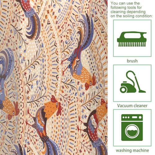 Tapete absorbente para cocina y pasillo con diseño de gallos 5