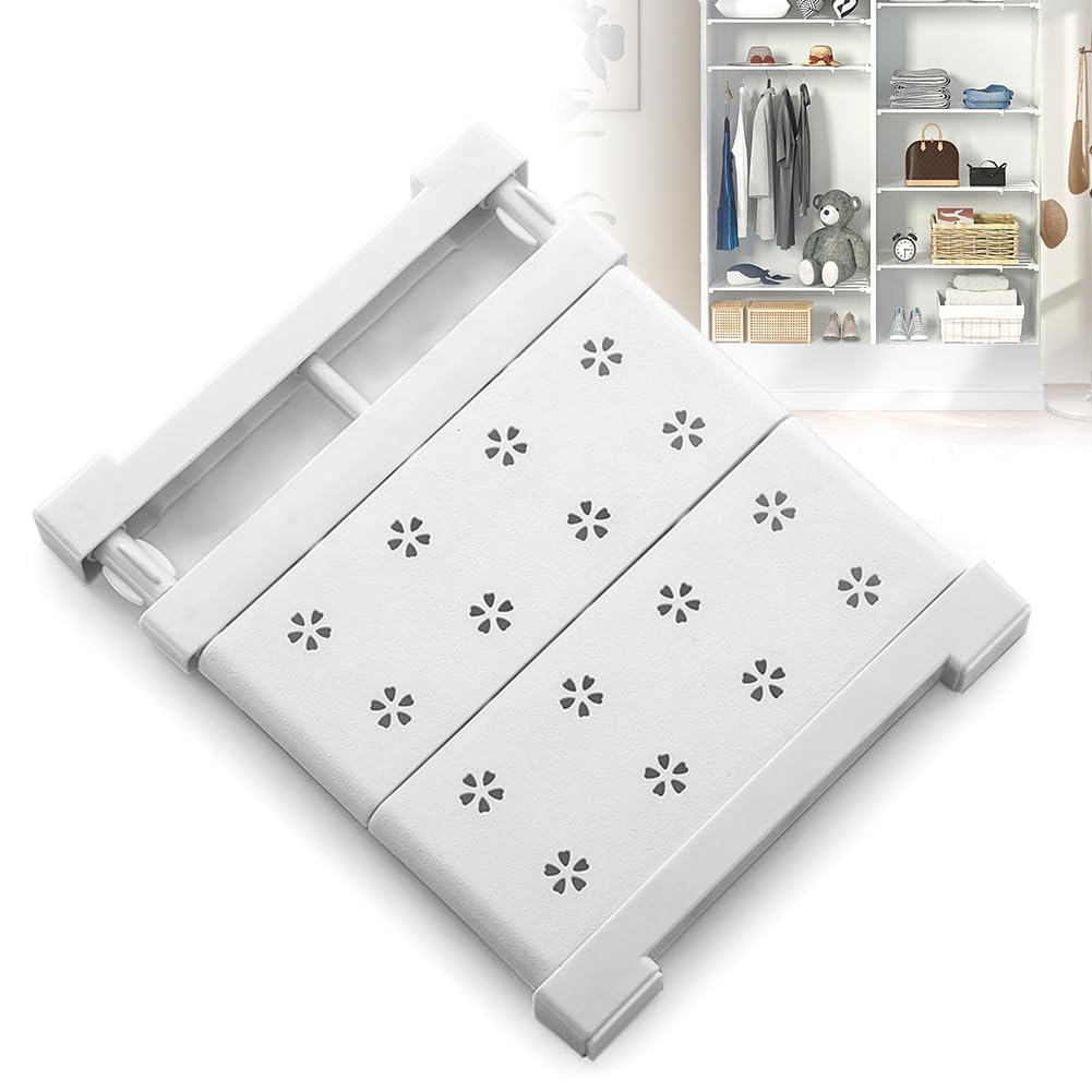 Étagères Réglables Pour Armoire Sans Perçage - Longueur Extensible 30-40 Cm, Capacité 20 Kg, Acier Et ABS