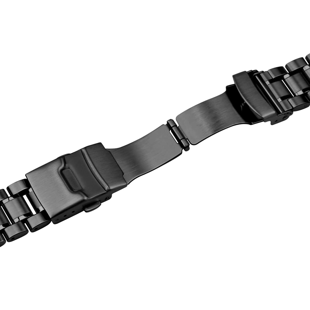 22 mm Universal-Uhrenarmbänder, massiver Edelstahl mit gebogenen Endstücken, Ersatzarmband für Damen und Herren, Silber