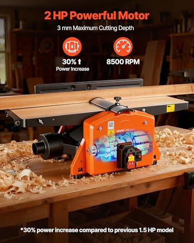 VEVOR 8-Inch Spiral Benchtop Jointer