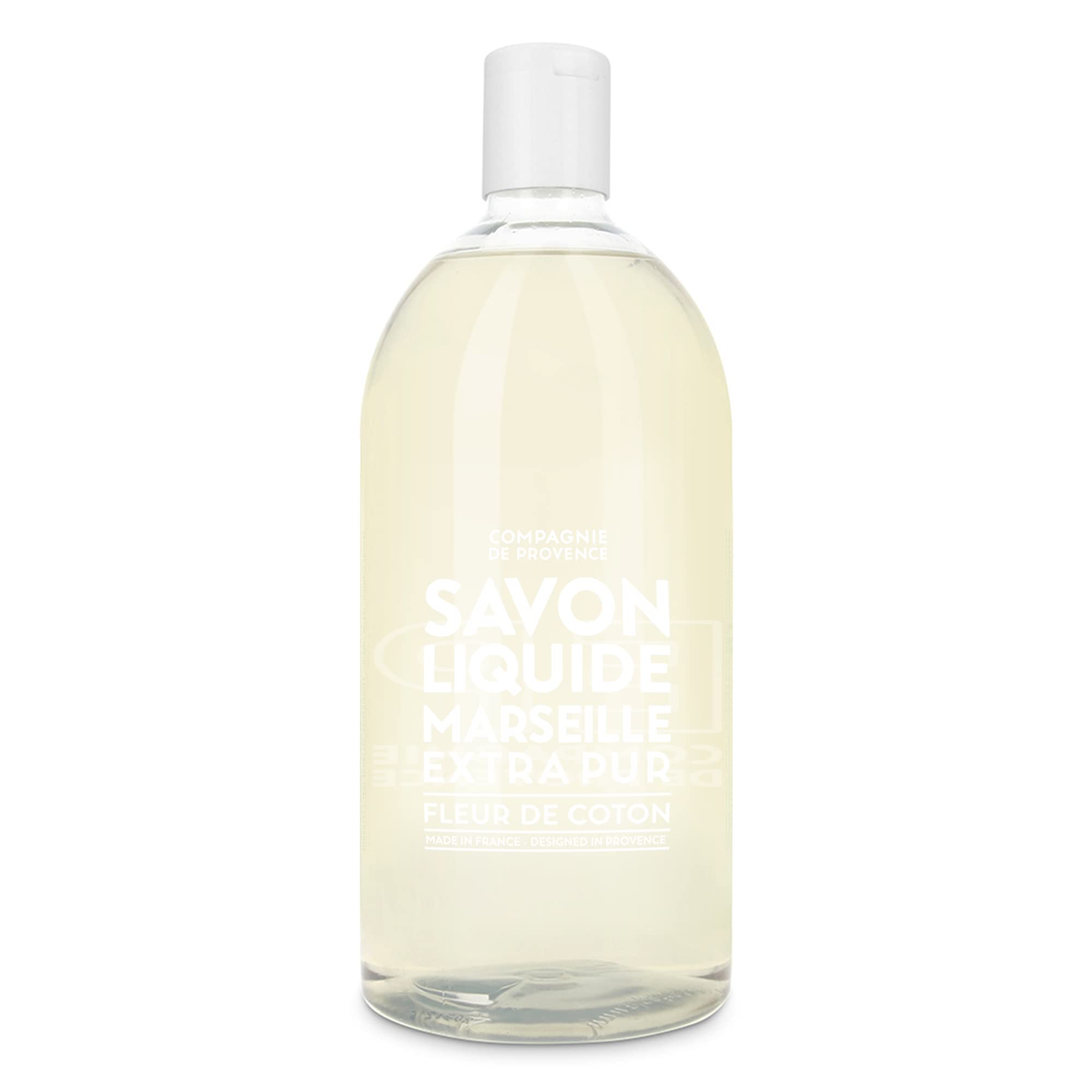 Compagnie de Provence® Sapone liquido Cotton Flower 1.000 ml | Dimensione di ricarica | profumo floreale, delicato e polveroso | cotone | efficace e delicato