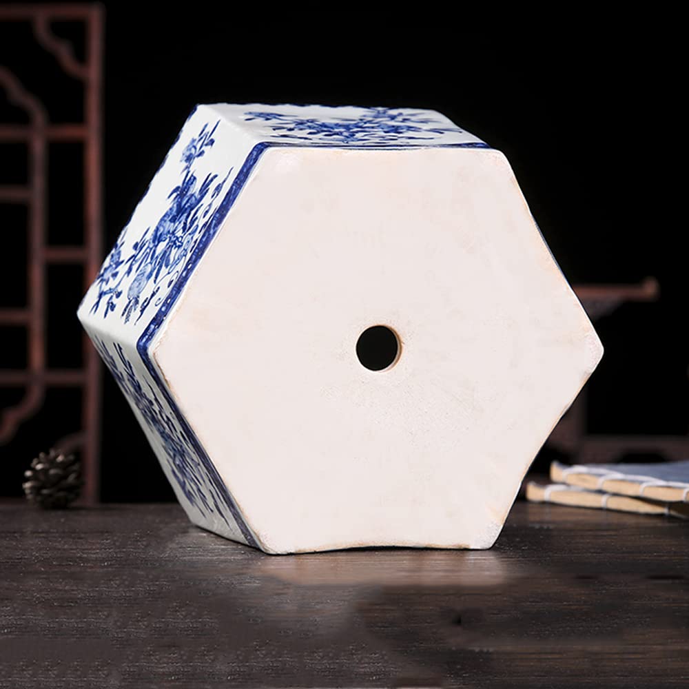 Jingdezhen ręcznie malowana niebieska i biała porcelanowa doniczka w stylu Chinoiserie Jingdezhen, duża ceramiczna doniczka do roślin w pomieszczeniach, ogrodnictwo, duża doniczka dla,
