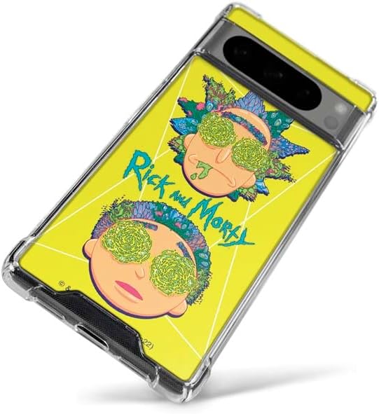 Skinit Clear Phone Case Compatible with Google Pixel 8 Pro - Officially Licensed Adult Swim Rick and Morty Rick and Morty Portal Eyes Design