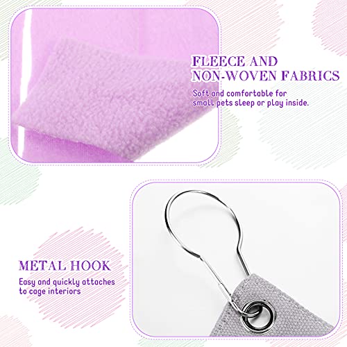 2 Pieces Guinea Pig Hideout Small Animal Corner Fleece Hideaway Cute Ferret Hammock And Sleeping Bed For Ferrets Chinchillas Small Pets (Grey With Pink, Grey With Purple, Heart-Shape) #TOP2