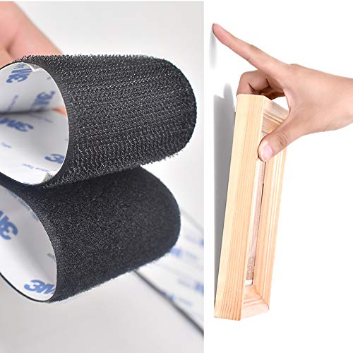 3M Hook And Loop Self Adhesive Tape 3/4" X 20Ft 9448A Sticky Back Interlocking Nylon Fabric Fastener Heavy Duty Adhesion Strip Tape Black(9448Ad) #TOP3