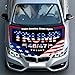 Trump 2025 Flag Car Hood Cover, 3.9x5.2 Ft, Smiling MAGA Elastic Windproof Banner, Cars, SUVs, MPVs, Weatherproof Washable Fabric